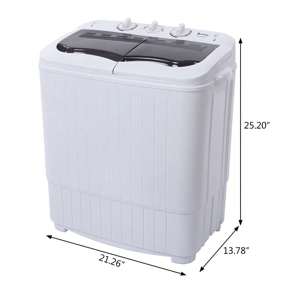 XPB35-188S 14.3(7.7 6.6)Lbs Semi-Automatic Gray Cover Washing Machine