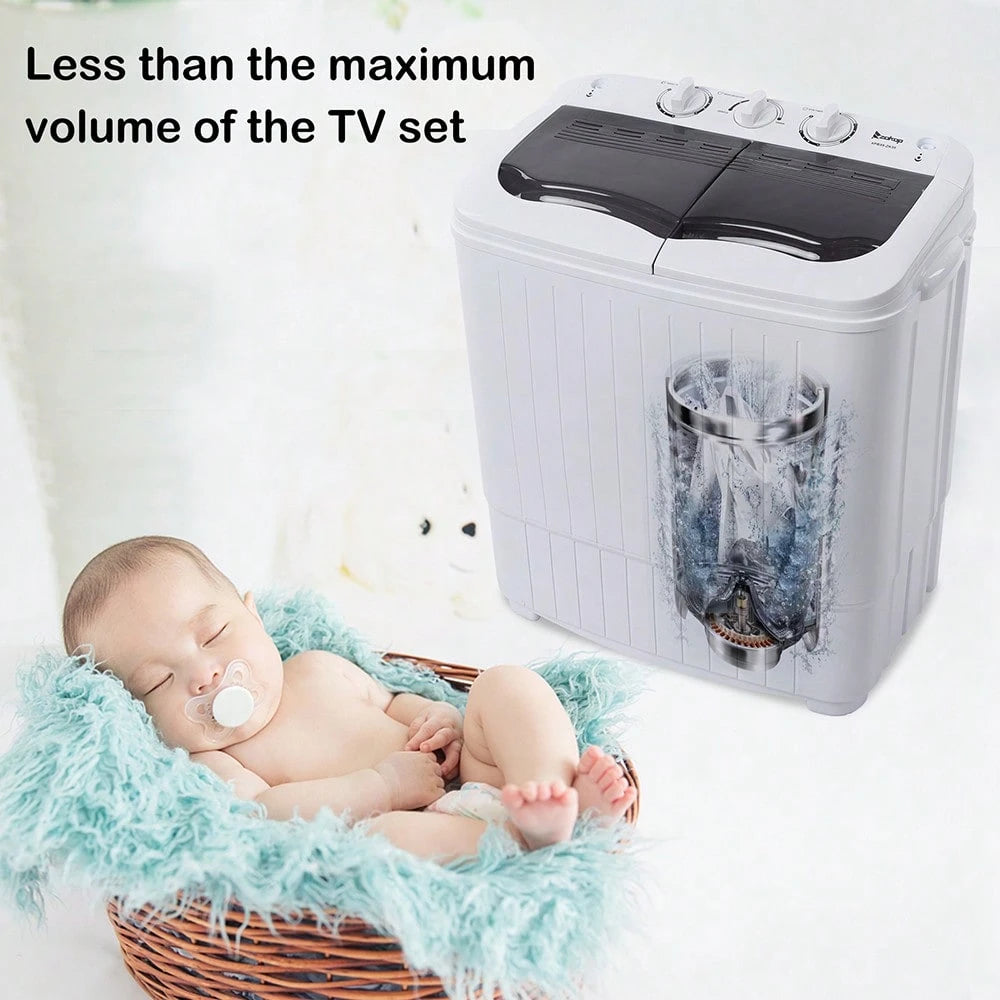 XPB35-188S 14.3(7.7 6.6)Lbs Semi-Automatic Gray Cover Washing Machine
