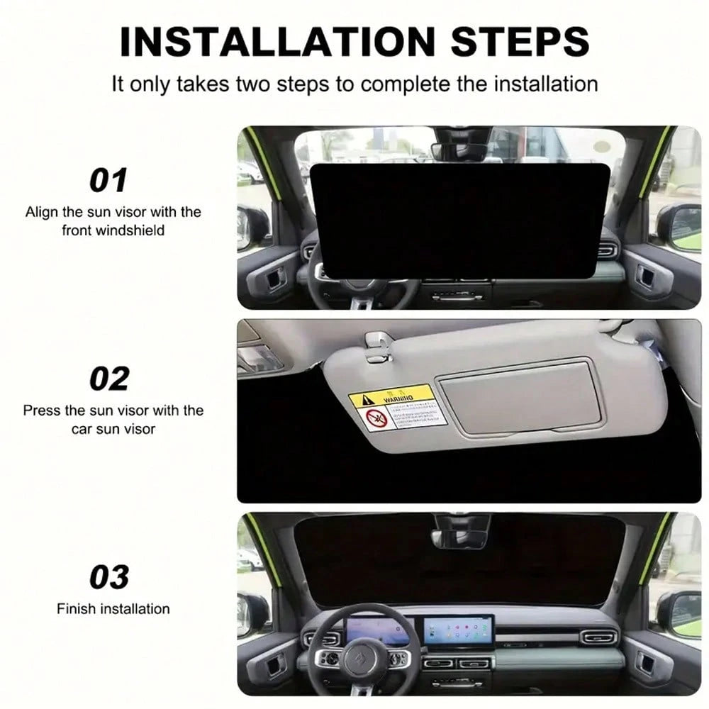 YAIUZGOO Cartoon Eye Car Windshield Sun Shade, Fun Front Window Sun Shade, Cute Eye Design, Reflective Heat Insulation UV Protection Cover, Foldable Car Sun Shade, Protect Dashboard Interior, Universa