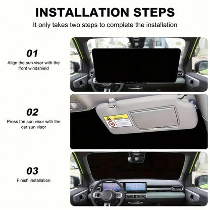 YAIUZGOO Cartoon Eye Car Windshield Sun Shade, Fun Front Window Sun Shade, Cute Eye Design, Reflective Heat Insulation UV Protection Cover, Foldable Car Sun Shade, Protect Dashboard Interior, Universa