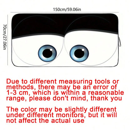 YAIUZGOO Cartoon Eye Car Windshield Sun Shade, Fun Front Window Sun Shade, Cute Eye Design, Reflective Heat Insulation UV Protection Cover, Foldable Car Sun Shade, Protect Dashboard Interior, Universa