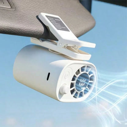 YAIUZGOO LED Display Clip-On Car Fan, 100 Wind Speed Levels, Rechargeable, Multi-Functional Personal Electric Fan For Office, Car, Umbrella, Travel And More
