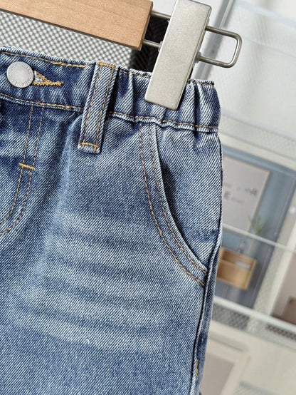 Young BoyLoose Straight Leg Blue Denim Jeans