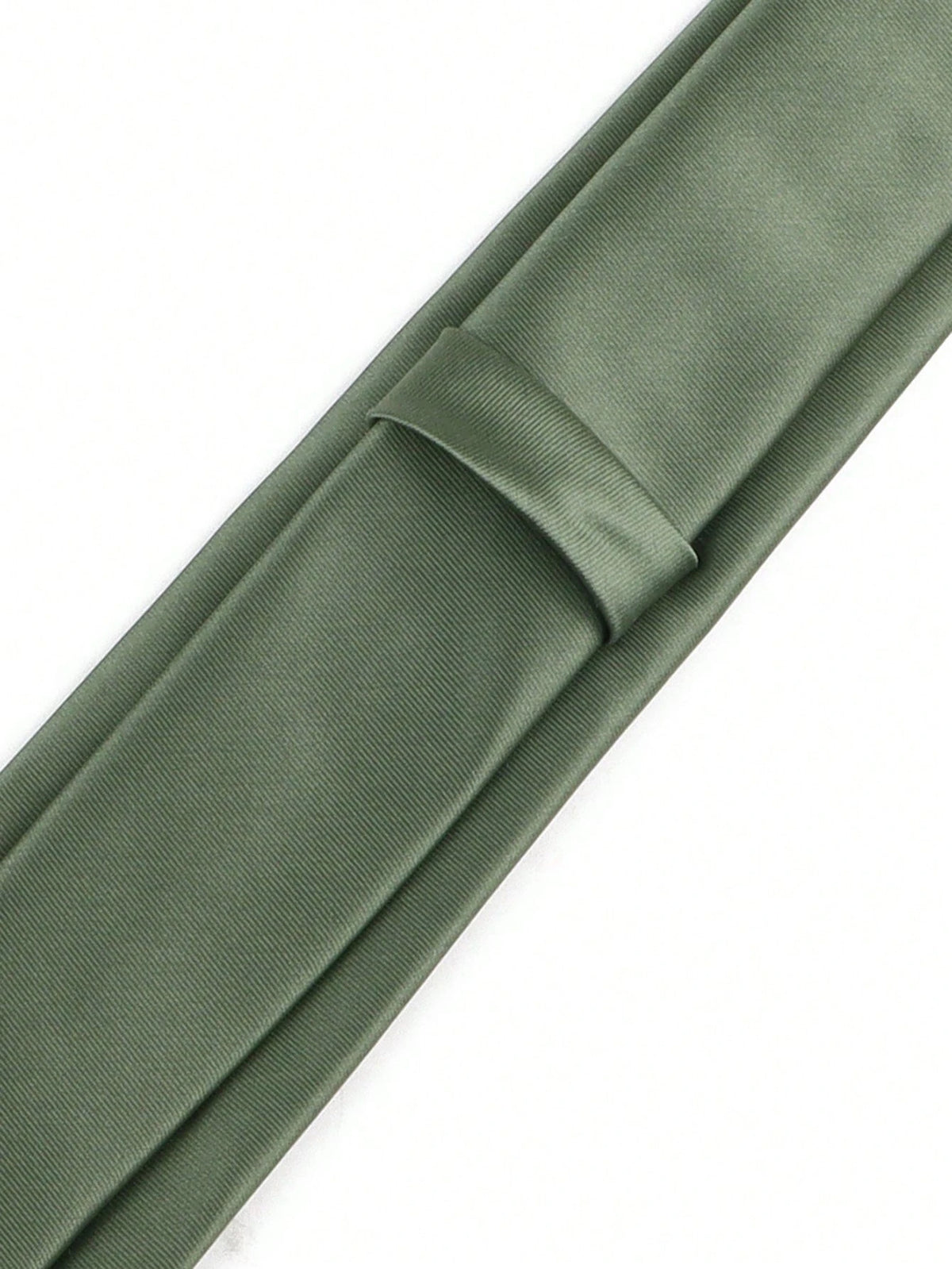 ZLQ&GOU 1pc Men Sage Green Necktie, Satin Soft Slim Tie, Suitable For Wedding, Party, Gathering Men Necktie