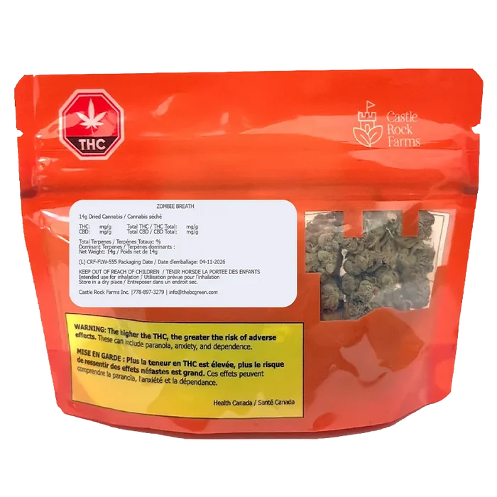 Castle Rock Farms 14 g Zombie Breath Flower
